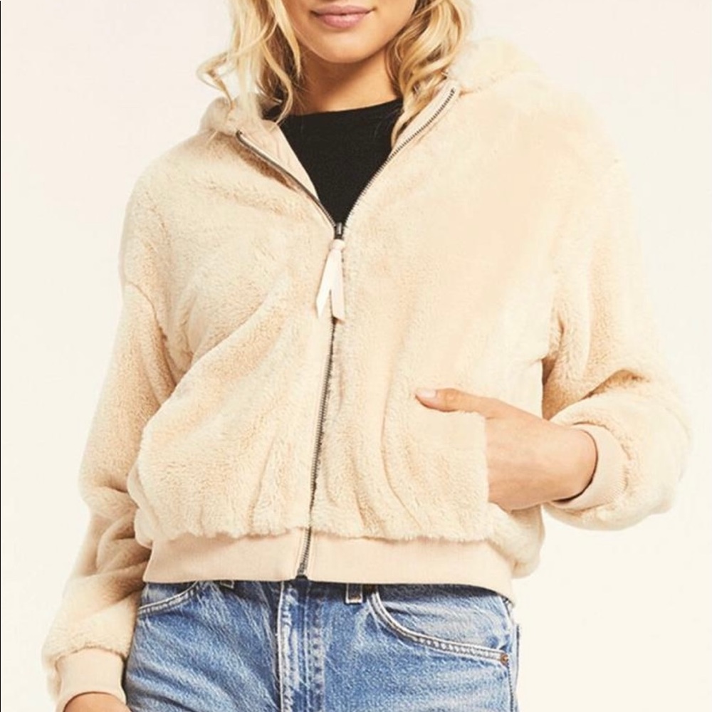 Z Supply London Faux Fur Hooded Jacket